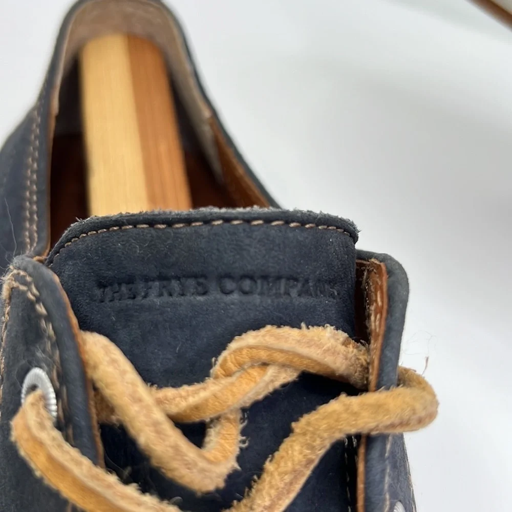 FRYE MEN’S NORFOLK DECK SHOES INDIGO SUNWASH NUBUCK LEATHER SZ 11.5